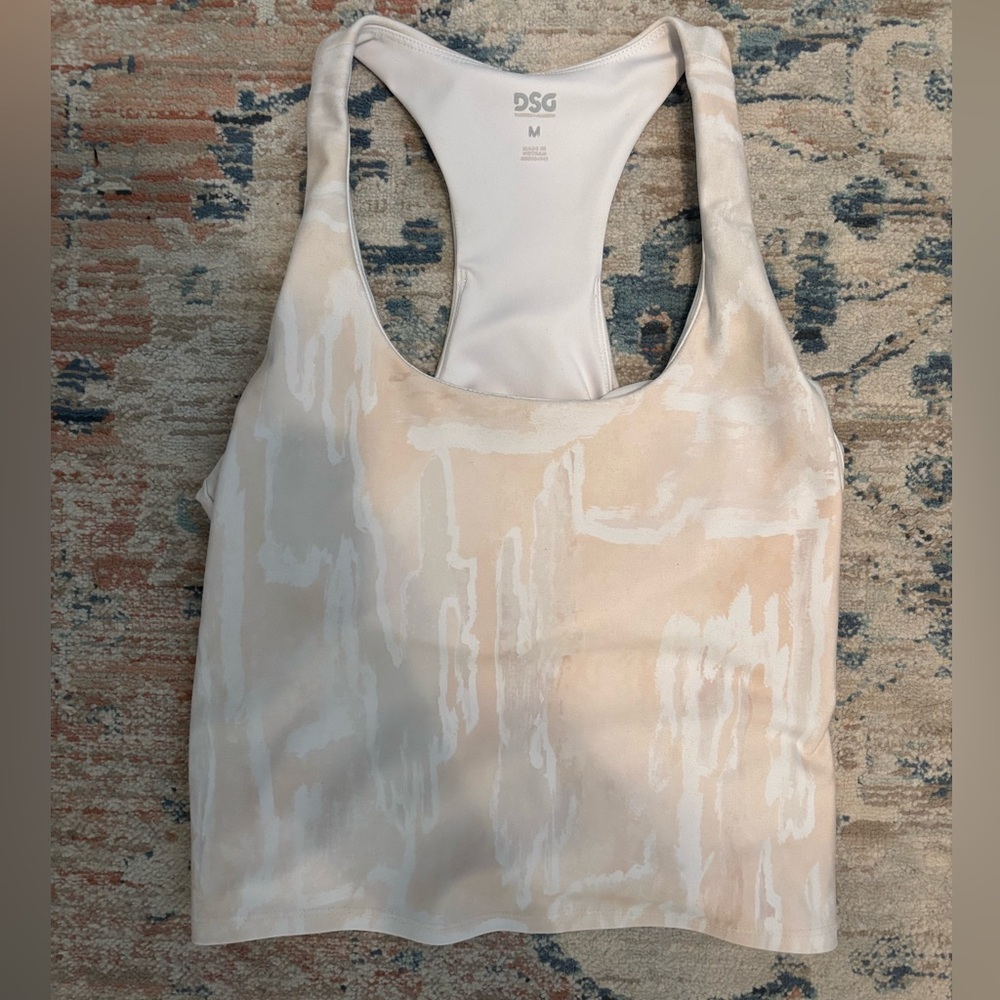 DSG Momentum cropped workout tank with shelf bra